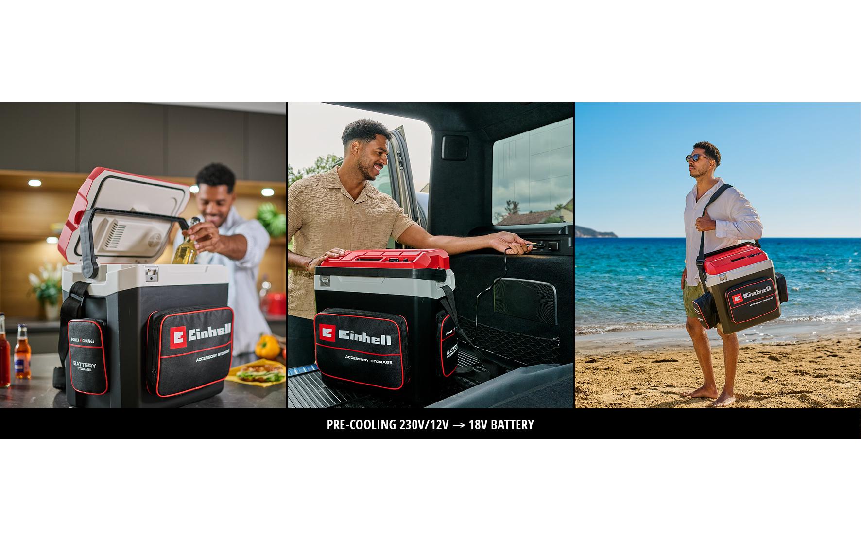 Einhell Kühlbox TE-COL 18/27 Li-Solo – 27 l, Akku (Power X-Change)/Netzbetrieb, thermoelektrisch