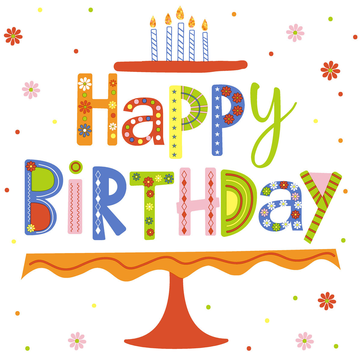 Paper + Design Servietten HappyB-day – mehrfarbig – 33 × 33 cm, 3-lagig – 20 Stück