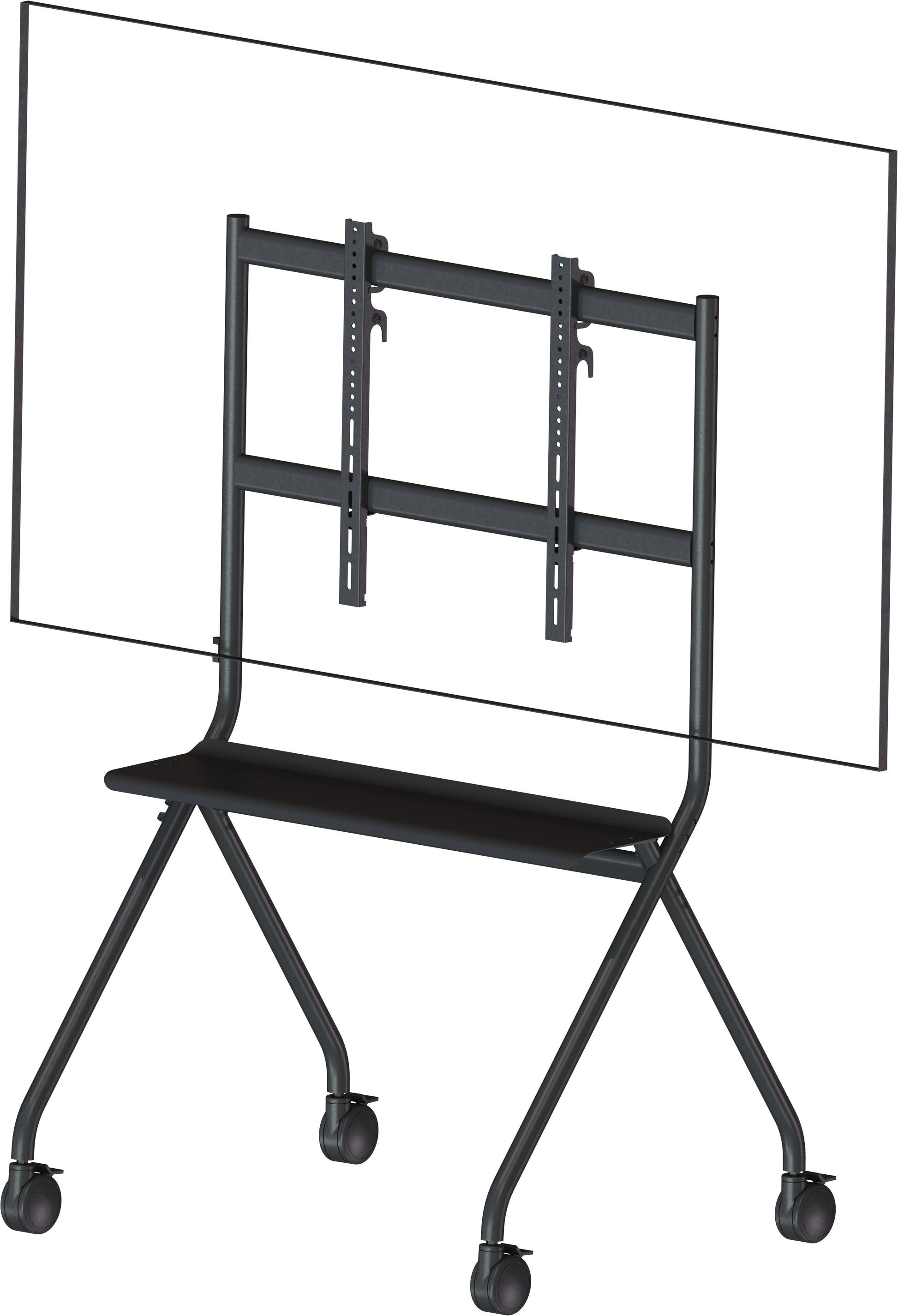 Vision TV-Wagen – 55–100" – VESA 200×200–900×600 – bis 100 kg, mit Rollen – VFM-F12