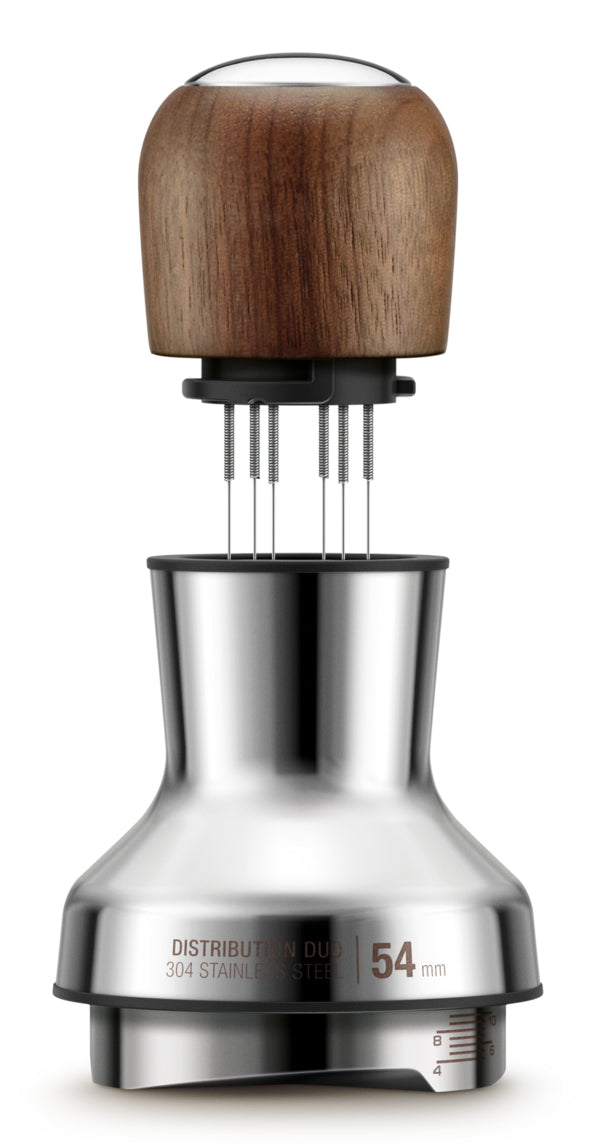 Sage Tamper – Ø 5,4 cm – für 54 mm Siebträger – Walnuss/Edelstahl