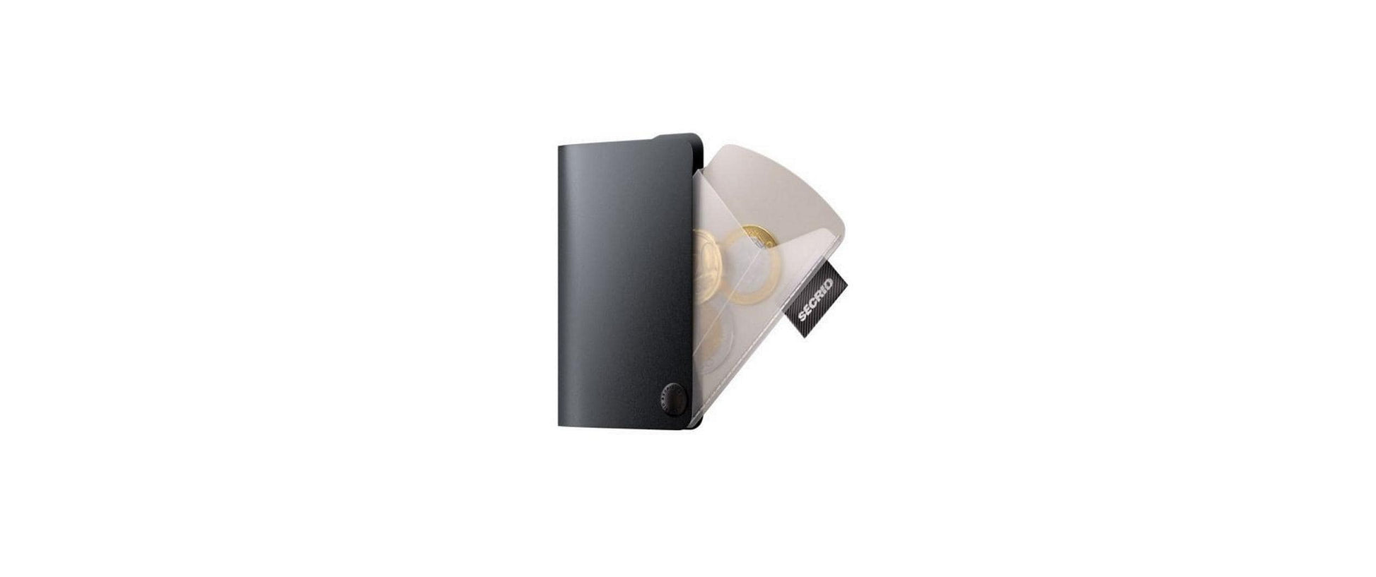 Secrid Münz-Portemonnaie – RFID-Schutz – 54 × 2,5 × 86,5 mm – Schwarz, Transparent – Polypropylen (PP)