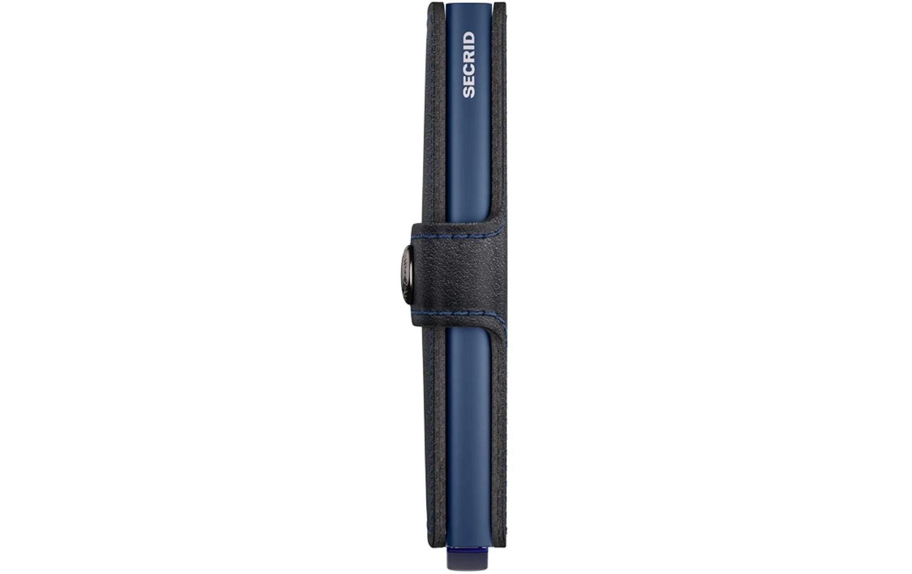 Secrid Miniwallet (Kartenetui) – RFID-Schutz, 10 Karten – 65 × 21 × 102 mm – Leder – Original Black Navy