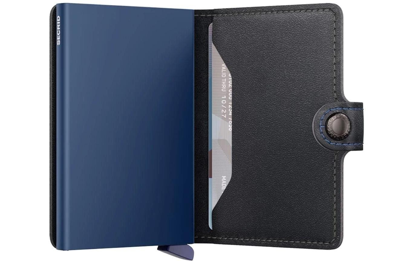 Secrid Miniwallet (Kartenetui) – RFID-Schutz, 10 Karten – 65 × 21 × 102 mm – Leder – Original Black Navy