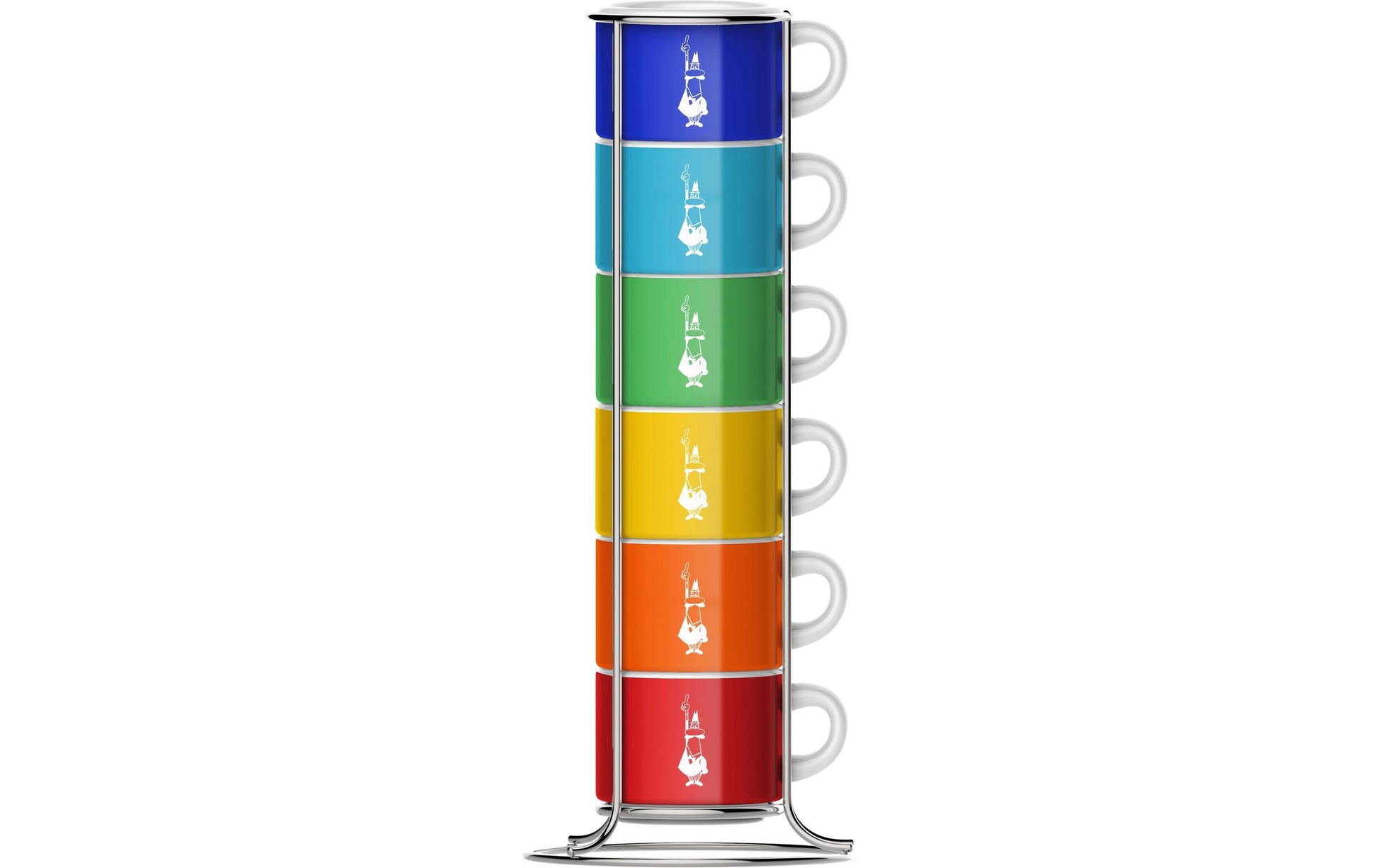 Bialetti Espressotasse – 6er Set, 65 ml, Porzellan, Mehrfarbig, spülmaschinenfest