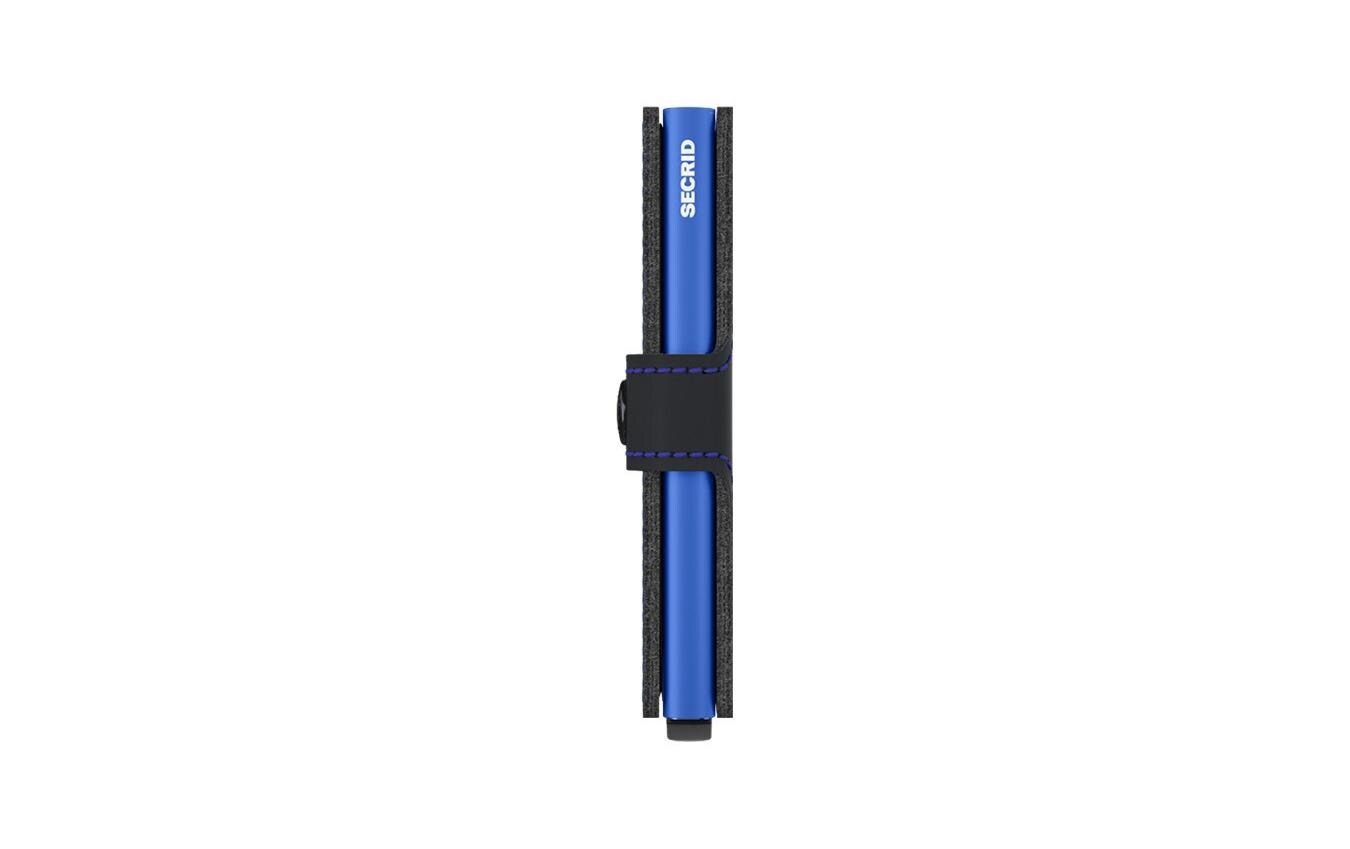 Secrid Miniwallet Kartenetui – RFID-Schutz, Schnappverschluss – 65×102×21 mm – 10 Karten – Schwarz/Blau