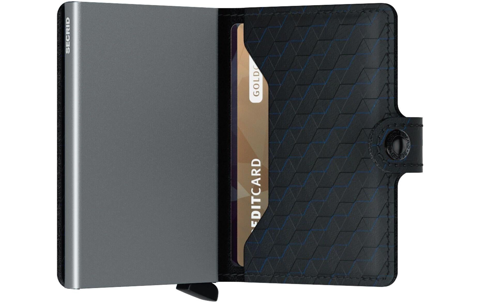 Secrid Kartenetui Miniwallet – RFID-Schutz, Slider – 10 Karten – Schwarz – Leder