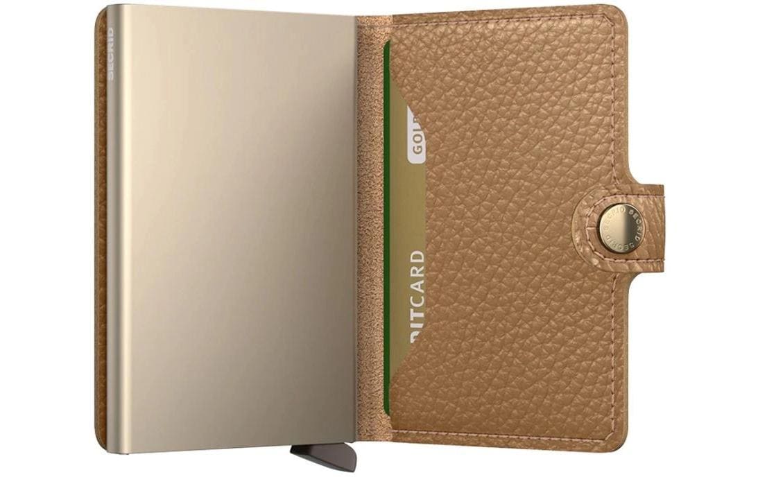Secrid Miniwallet – RFID-Schutz – 65×102×21 mm – 10 Karten – Leder – Pebble Cappuccino