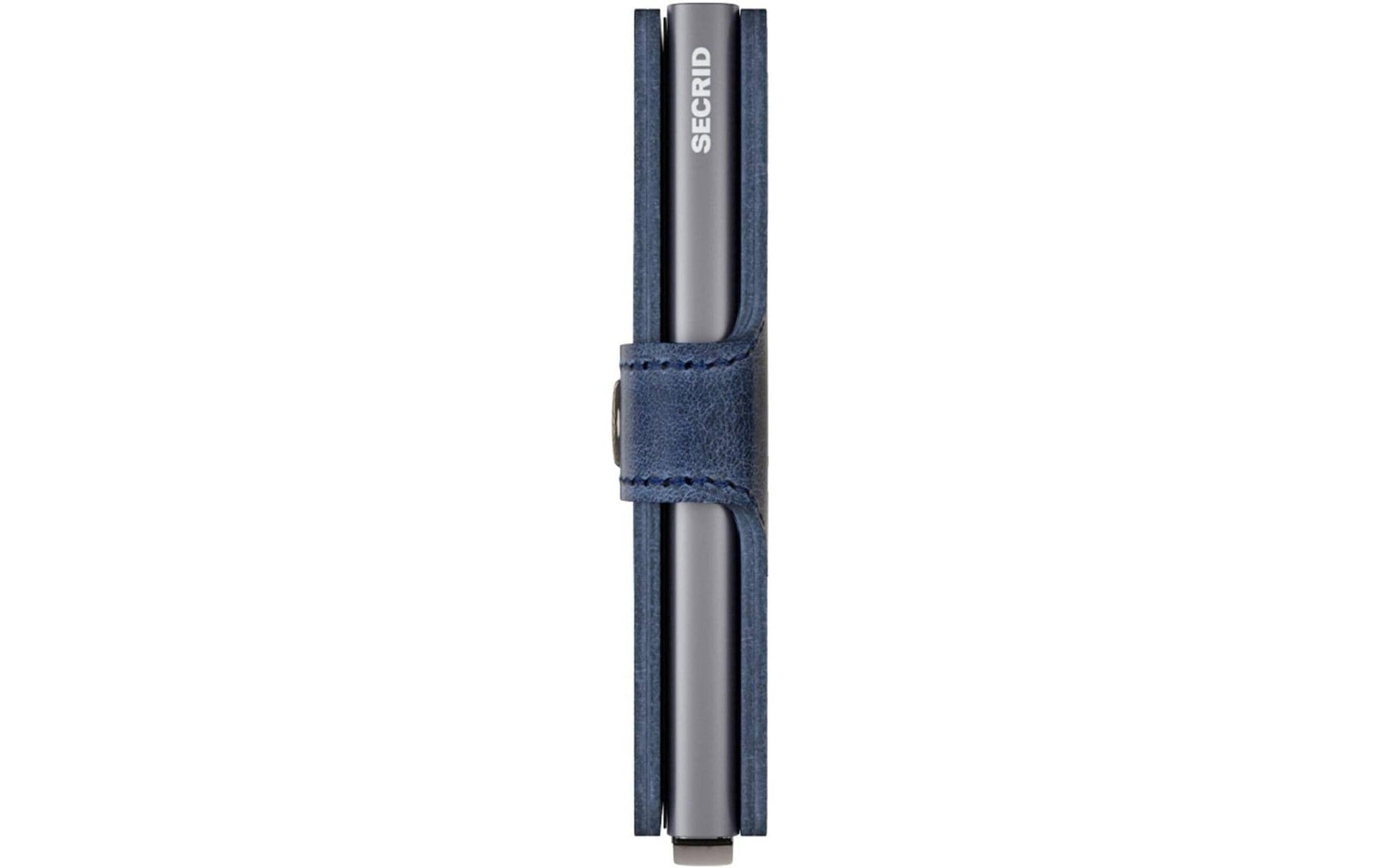 Secrid Miniwallet Kartenetui – RFID-Schutz, 10 Karten – Vintage Blue – Echtes Leder – 65 × 102 × 21 mm