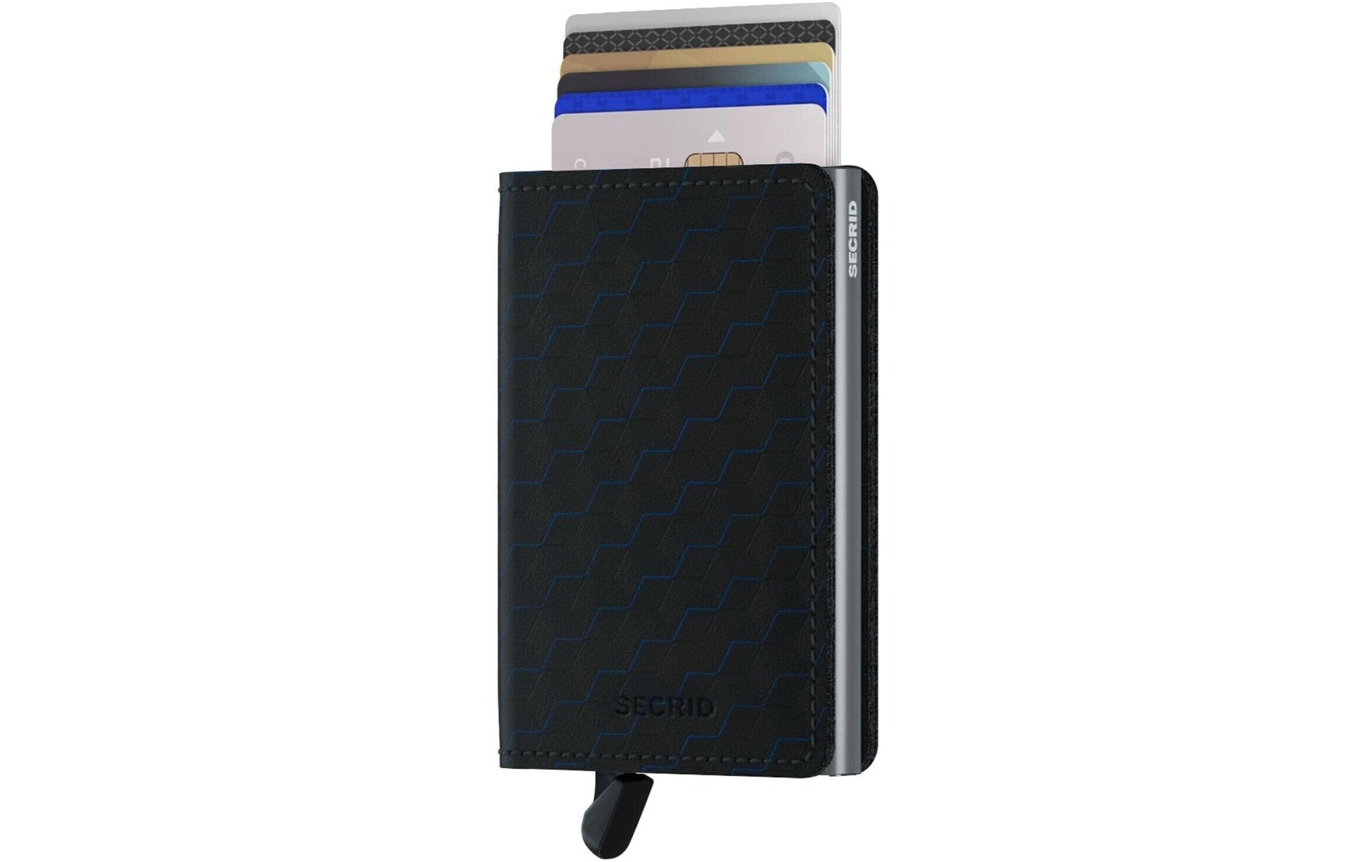Secrid Slimwallet Kartenetui – RFID-Schutz – 10 Karten – Optical Black Titanium – 68 × 102 × 16 mm