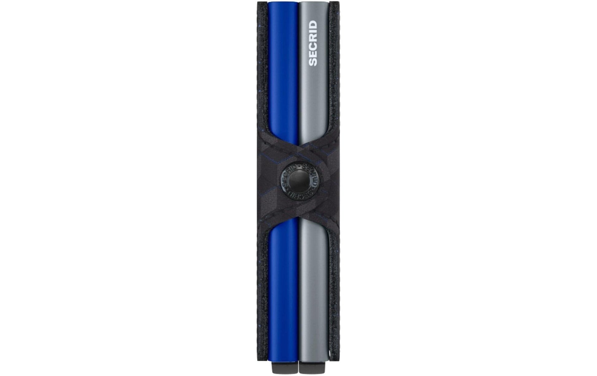 Secrid Twinwallet Kartenetui – RFID-Schutz, 16 Karten – 70×25×102 mm – Aluminium, Leder – Blau