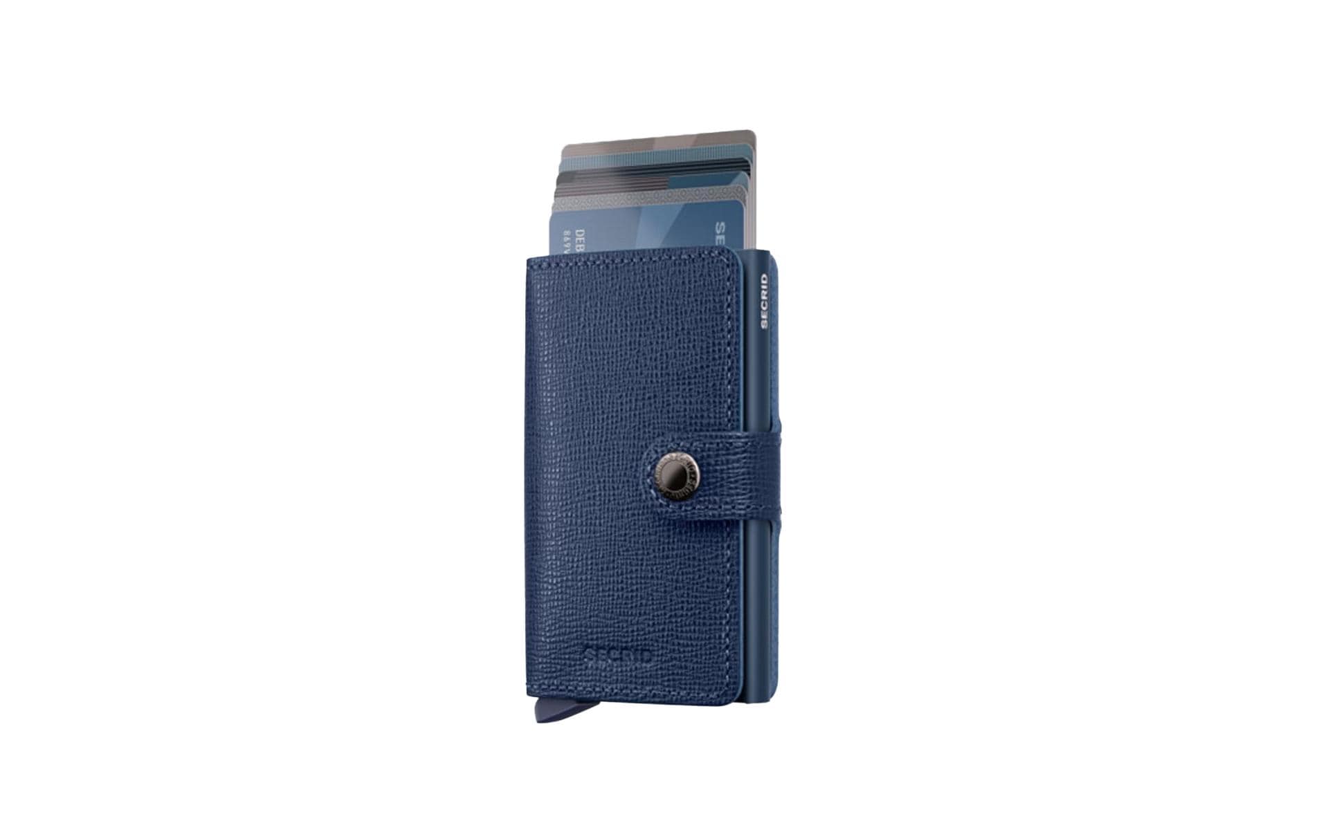 Secrid Miniwallet – RFID-Schutz – 65×21×102 mm, 10 Karten – Navy – Leder