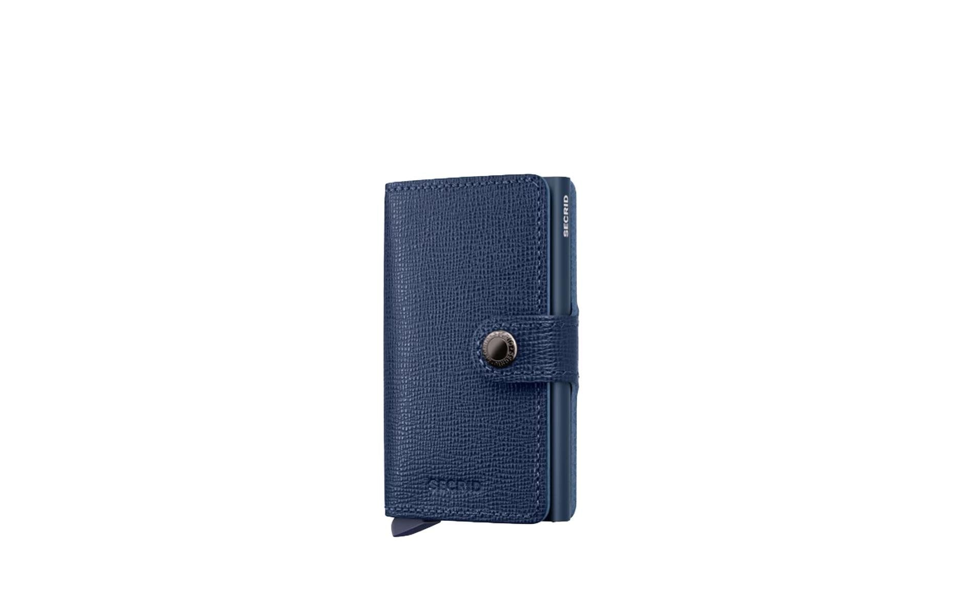 Secrid Miniwallet – RFID-Schutz – 65×21×102 mm, 10 Karten – Navy – Leder