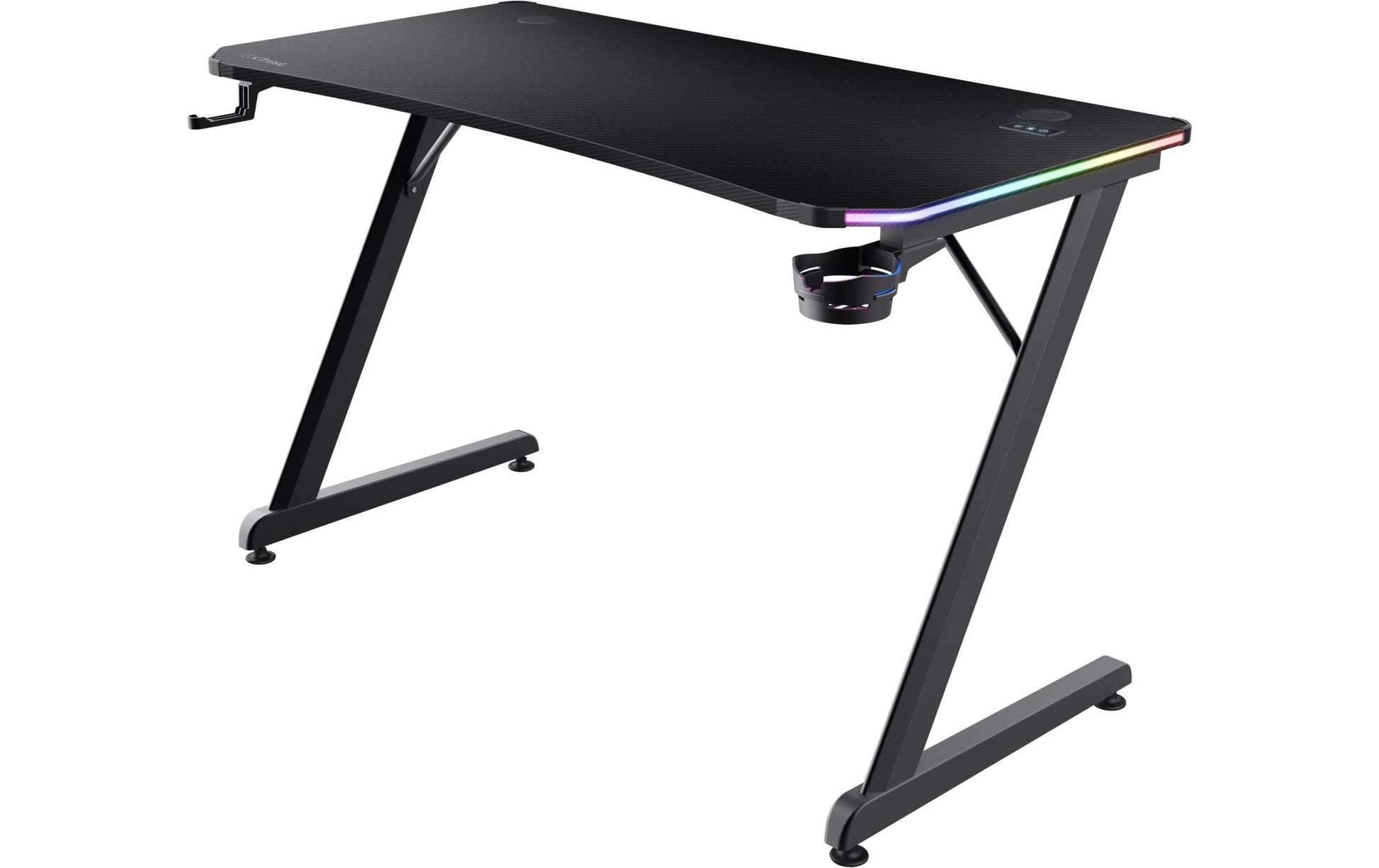 Trust GXT709 Luminus – Rollbarer Computertisch, 1'200×600×740 mm, bis 150 kg, schwarz