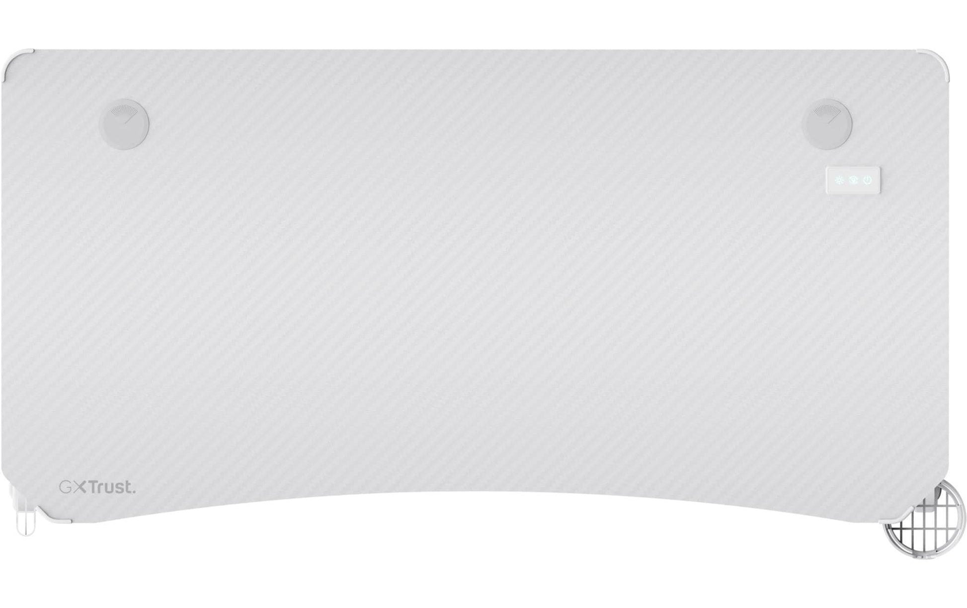 Trust GXT709W Luminus – Rollbarer Computertisch, 1'200×600×740 mm, RGB-LED-Beleuchtung, bis 150 kg, Weiss