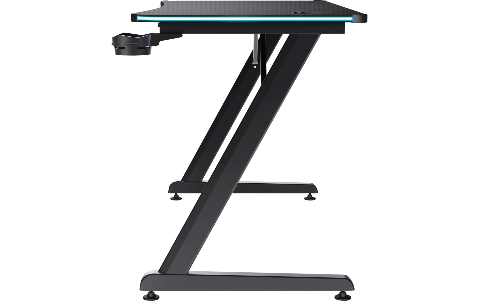 Trust GXT709 Luminus – Rollbarer Computertisch, 1'200×600×740 mm, bis 150 kg, schwarz