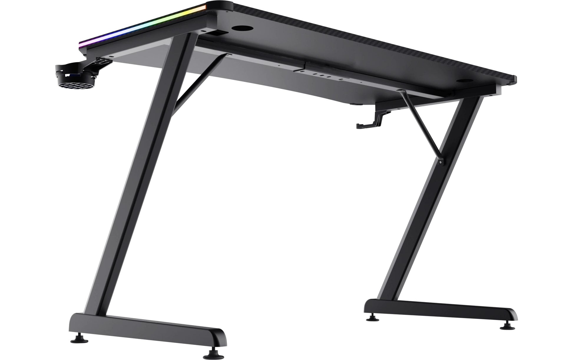 Trust GXT709 Luminus – Rollbarer Computertisch, 1'200×600×740 mm, bis 150 kg, schwarz