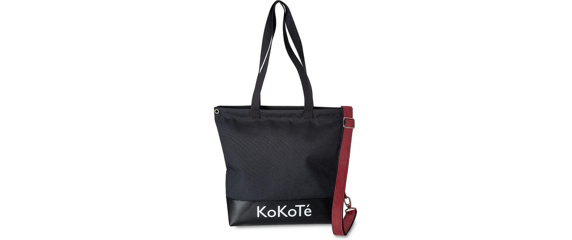 KoKoTé  Einkaufstasche Poschti Quer – 43 × 36 × 10 cm – Polyamid – Schwarz