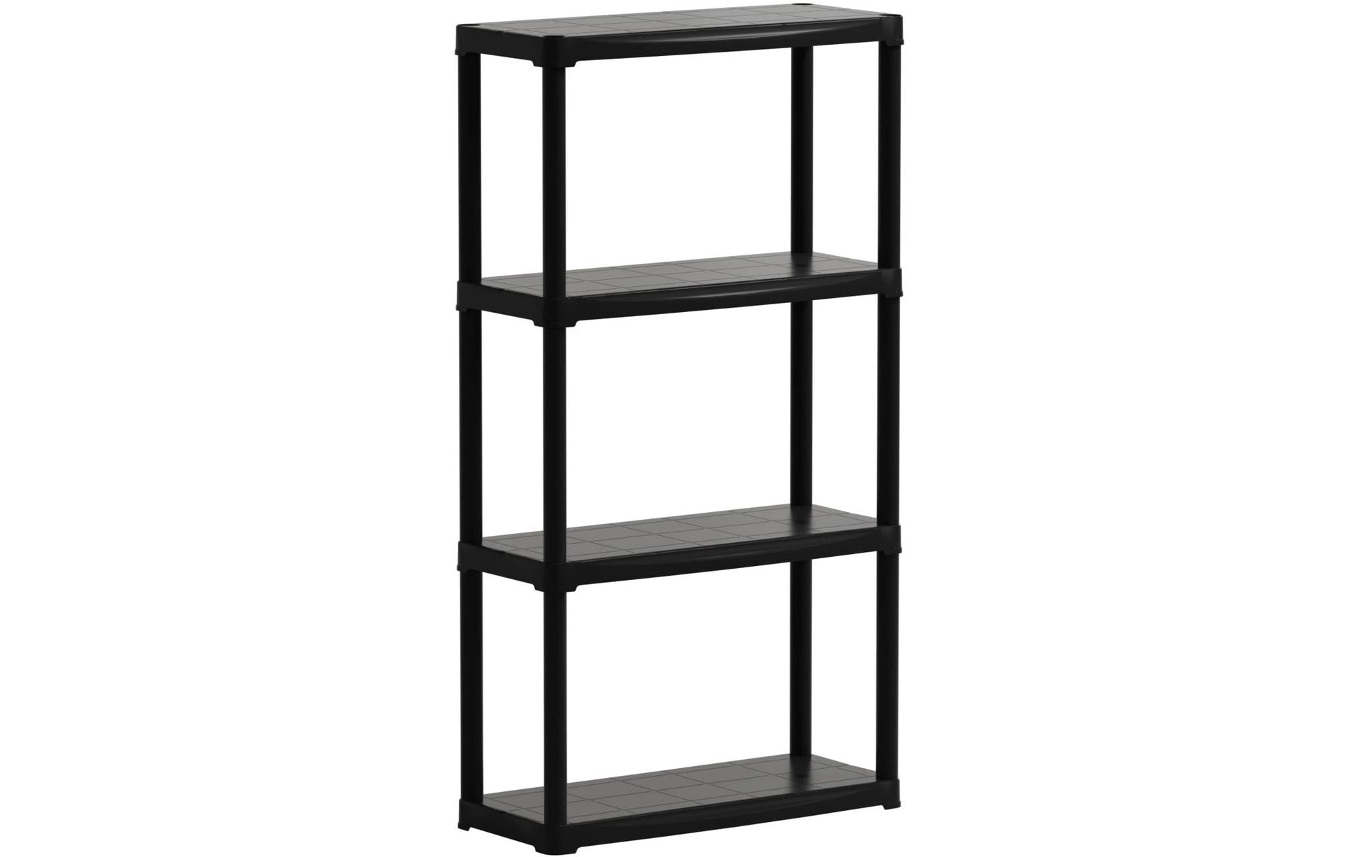 Art Plast Regal, T70/4 – 4 Böden – 70 × 30 × 132 cm – 20 kg/Boden – schwarz – Polypropylen – 1 Stk.