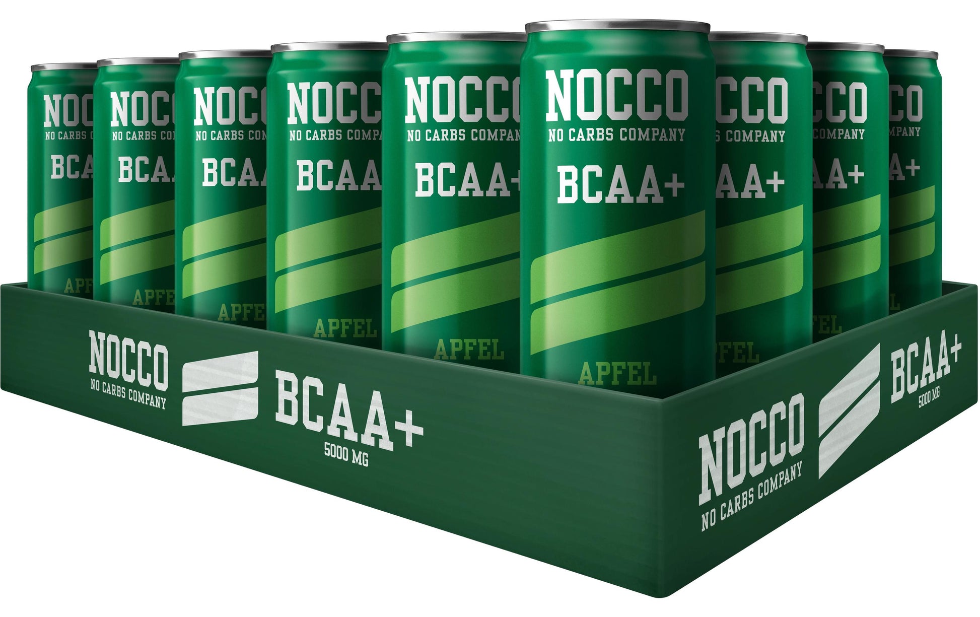 NOCCO Sportgetränk BCAA+ Apfel zuckerfrei koffeinfrei – 24 × 3,3 dl