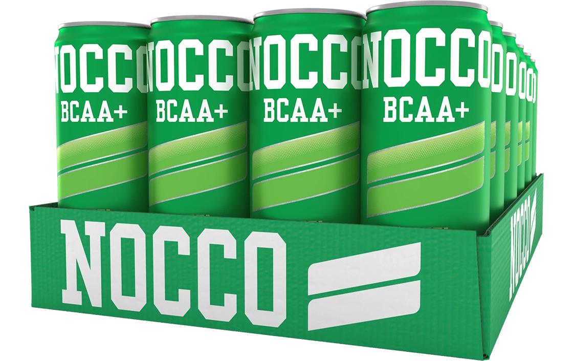 NOCCO Sportgetränk BCAA+ Apfel zuckerfrei koffeinfrei – 24 × 3,3 dl