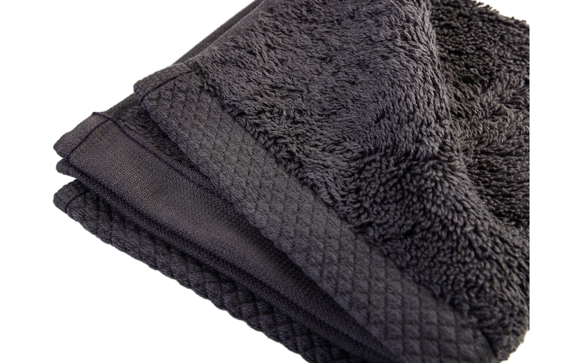COCON Waschlappen – 30 × 30 cm, Anthrazit, 100% Baumwolle, 550 g/m², 3er-Set, OEKO-TEX