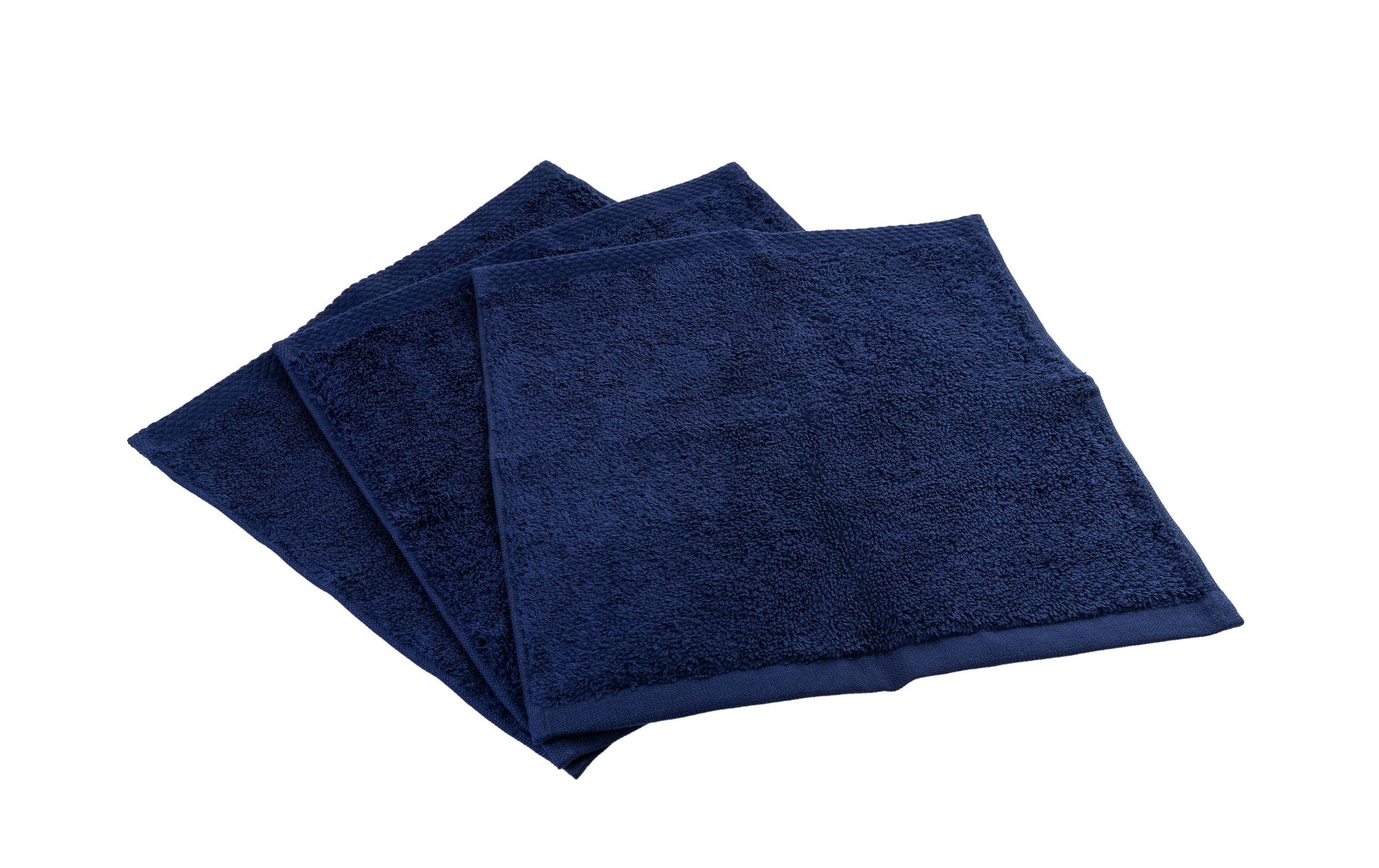 COCON Waschlappen – 30 × 30 cm, Marineblau, 100% Baumwolle, 550 g/m², 3er-Set, OEKO-TEX