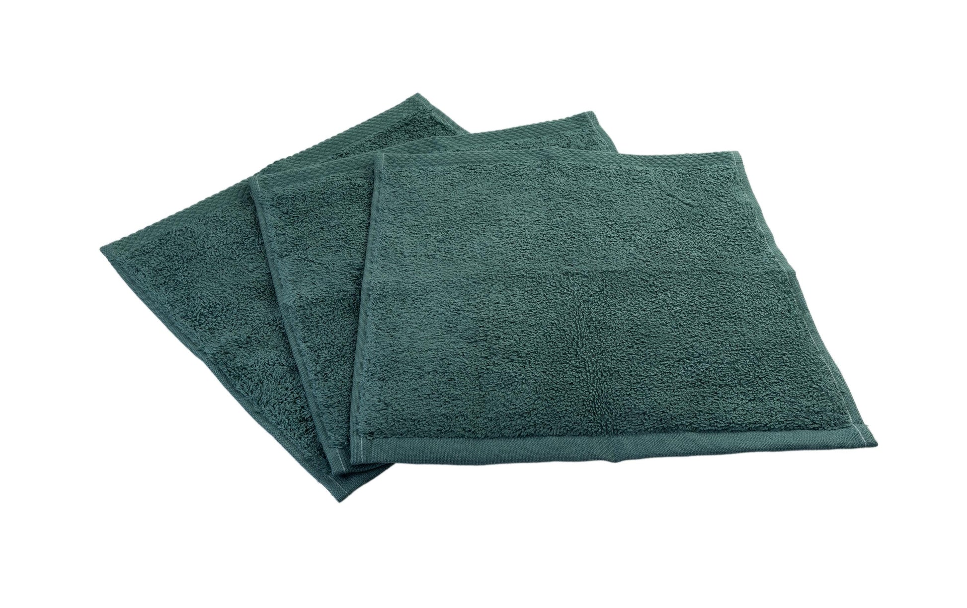 COCON Waschlappen – 30 × 30 cm, Eukalyptusgrün, 100% Baumwolle, 550 g/m², 3er-Set, OEKO-TEX