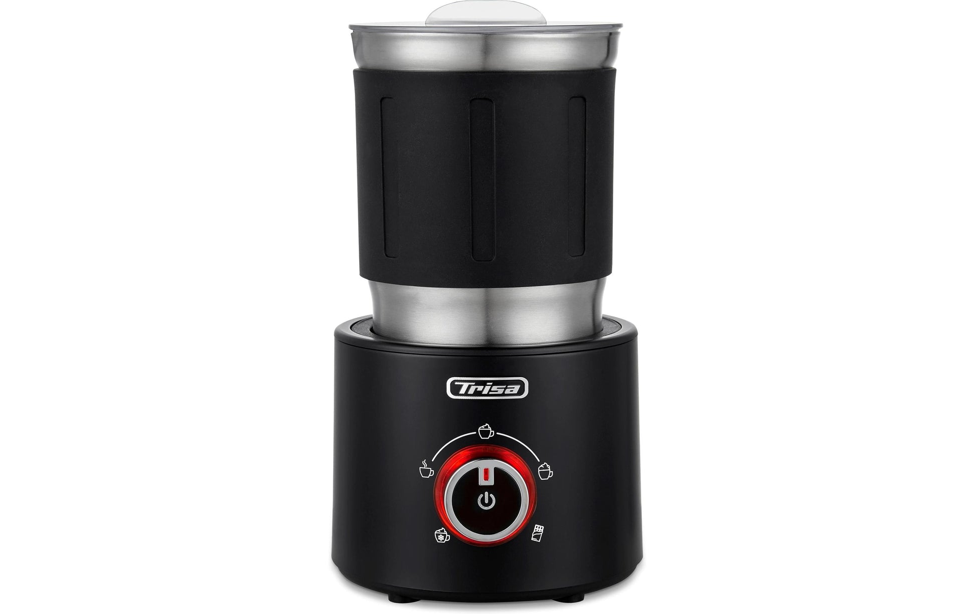 Trisa Milchaufschäumer Milky Air Pro – 400 ml, 650 W, heiss & kalt – schwarz/silber
