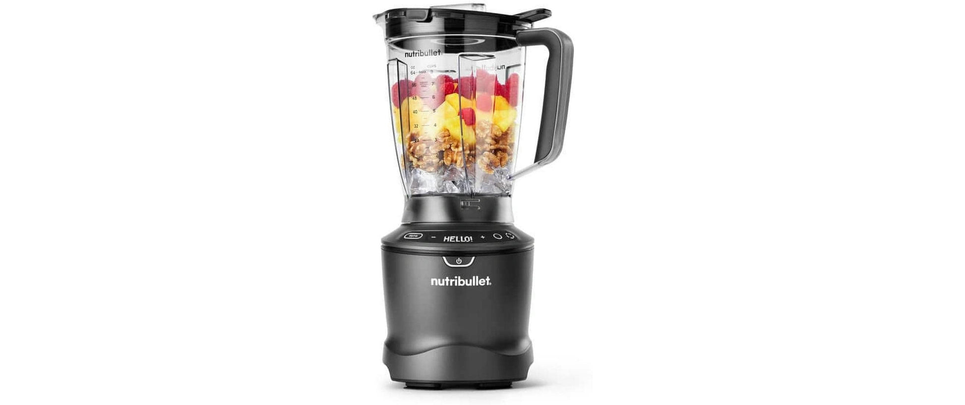 NutriBullet Smoothie-Mixer NBF550DG – 1,8 l, 1500 W, spülmaschinenfeste Teile – Dunkelgrau