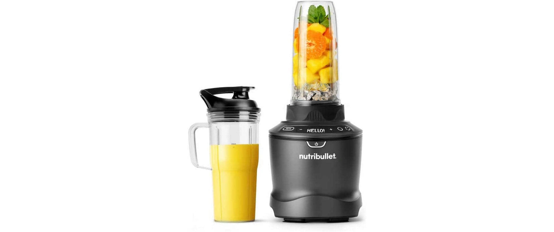 NutriBullet Smoothie-Mixer NBF550DG – 1,8 l, 1500 W, spülmaschinenfeste Teile – Dunkelgrau