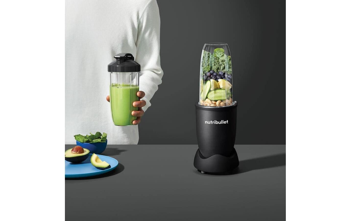 NutriBullet Smoothie-Mixer NB910MAB – 0,9 l, 900 W, Eis-Crusher – Schwarz matt
