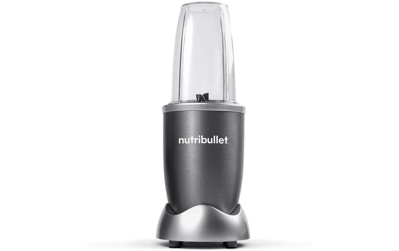 NutriBullet Smoothie-Mixer Original NB603DG – 0,7 l, 600 W, spülmaschinenfest – dunkelgrau/rot