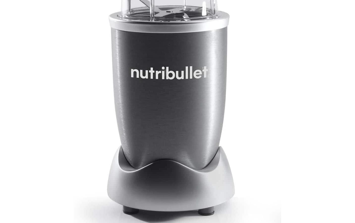 NutriBullet Smoothie-Mixer Original NB603DG – 0,7 l, 600 W, spülmaschinenfest – dunkelgrau/rot
