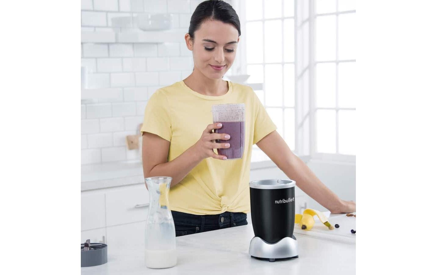 NutriBullet Smoothie-Mixer Original NB603B – 0,7 l, 600 W – To-Go, Schwarz