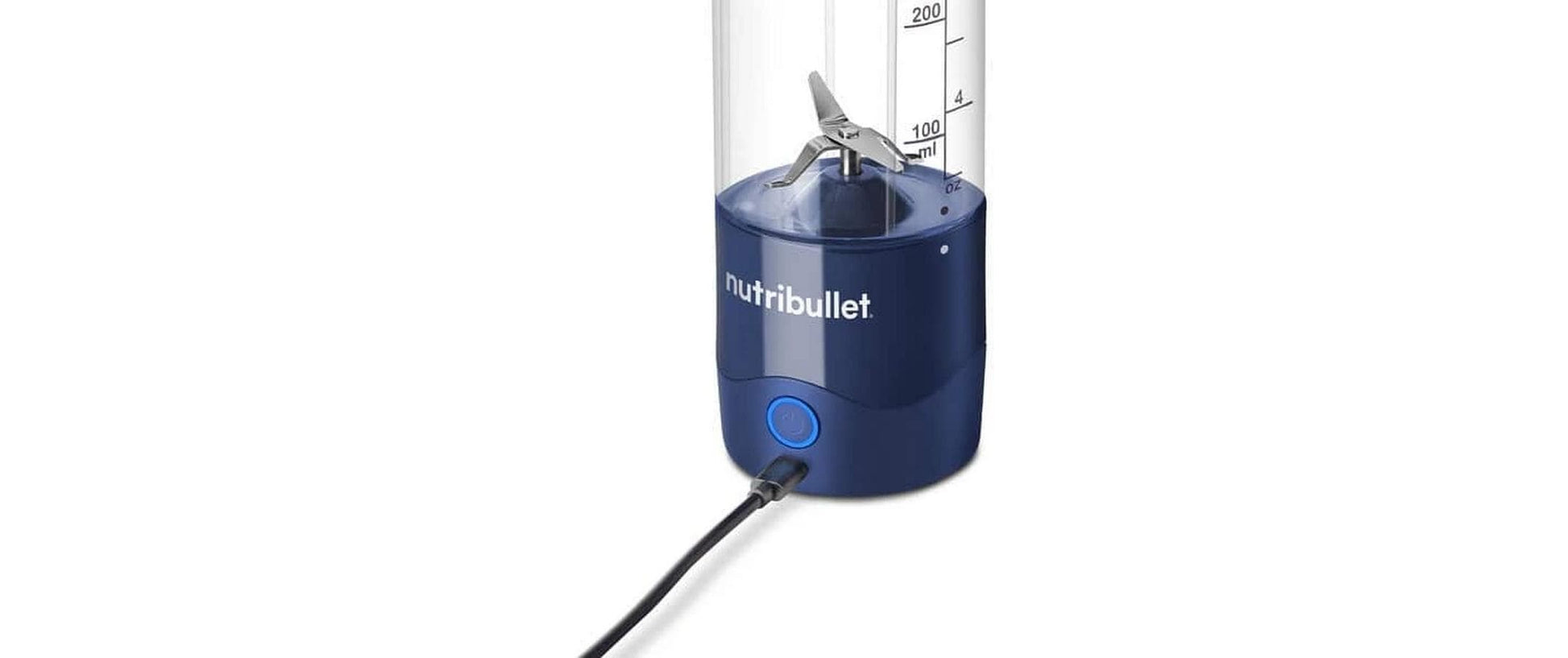 NutriBullet Smoothie-Mixer (To-Go) NBP003NBL – 475 ml, 14,8 W, Akku – Blau/Navy