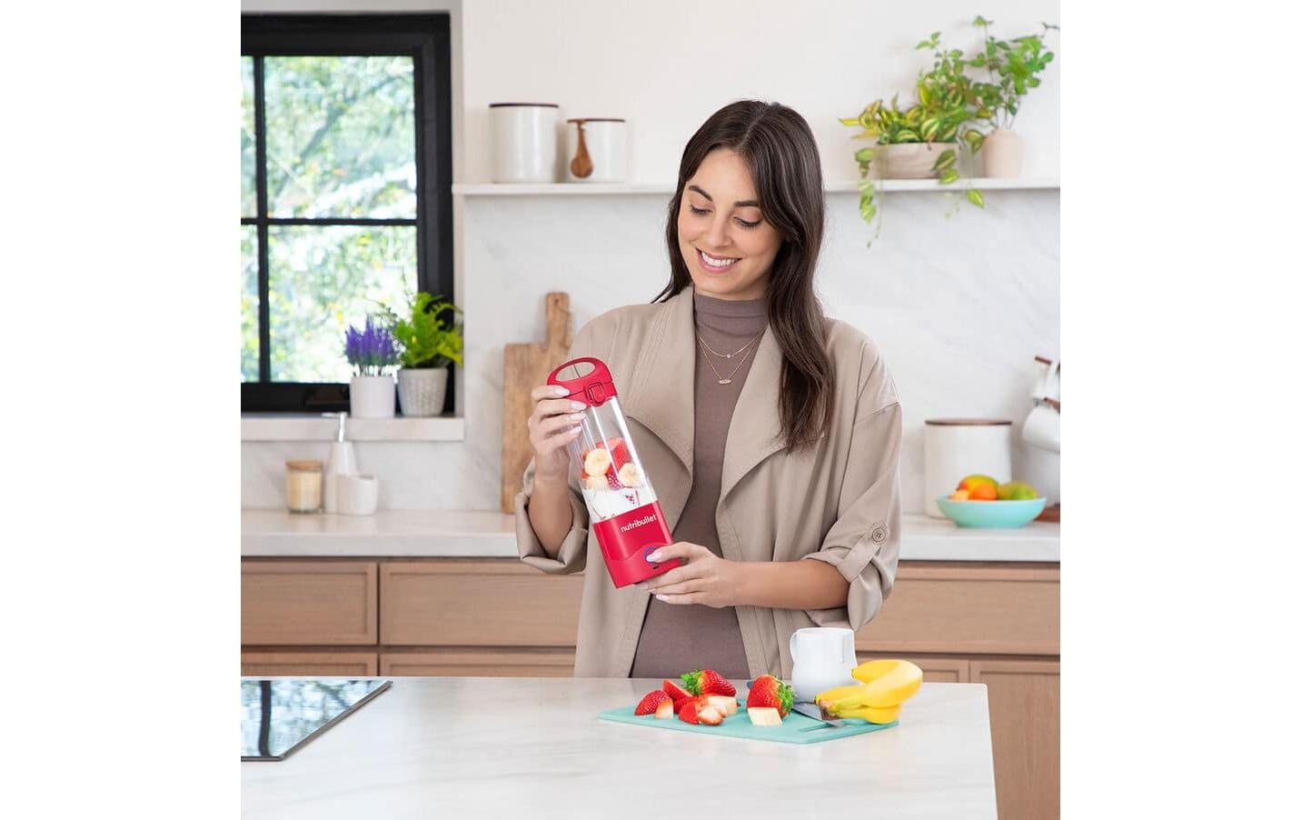 NutriBullet Smoothie-Mixer NBP003MA – 475 ml, 14,8 W, Akku – Magenta