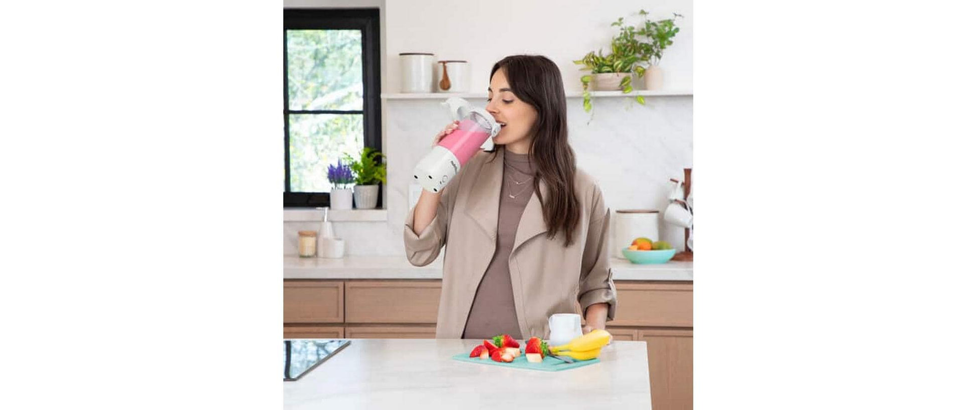 NutriBullet Smoothie-Mixer Portable NBP003W – 475 ml, 14,8 W, Akku – Weiss