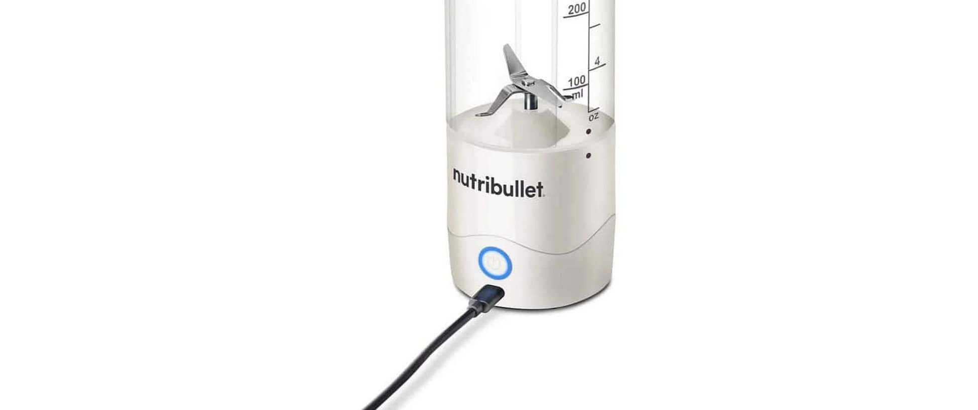 NutriBullet Smoothie-Mixer Portable NBP003W – 475 ml, 14,8 W, Akku – Weiss