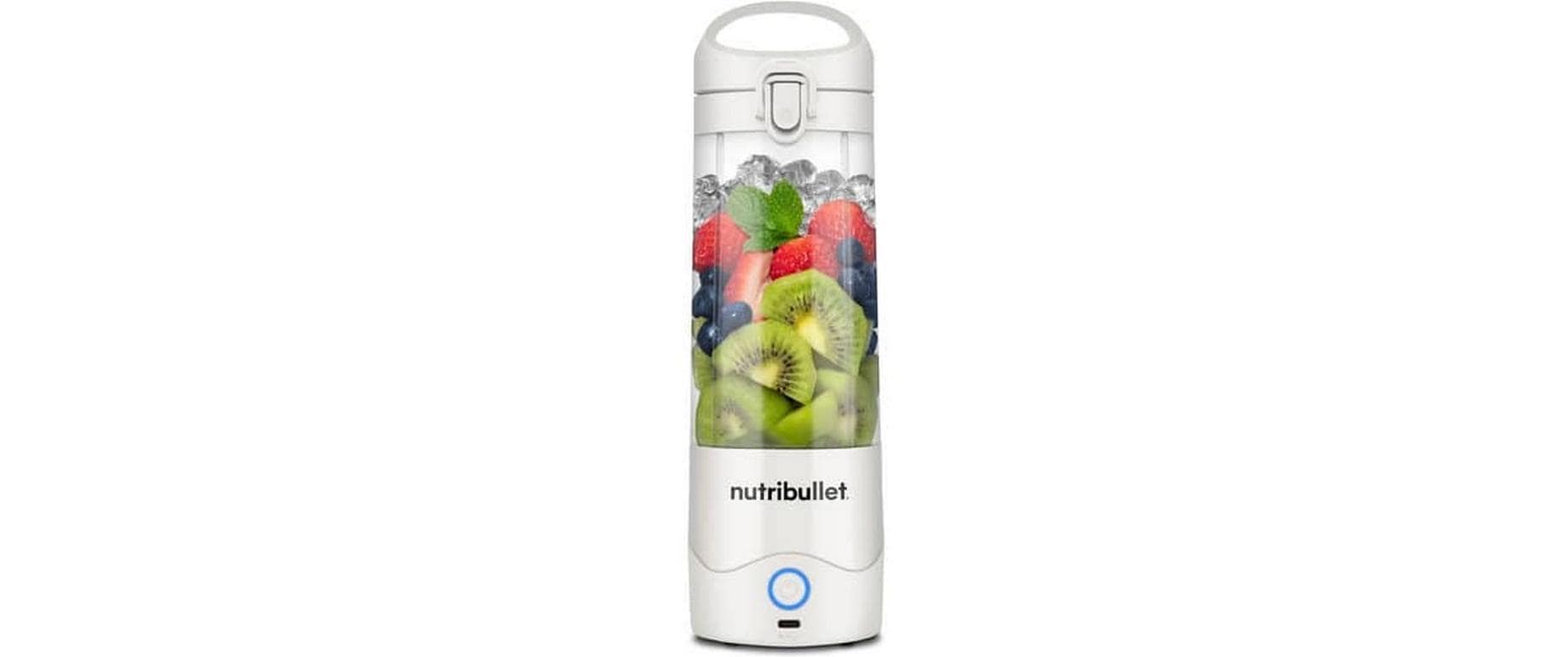 NutriBullet Smoothie-Mixer Portable NBP003W – 475 ml, 14,8 W, Akku – Weiss
