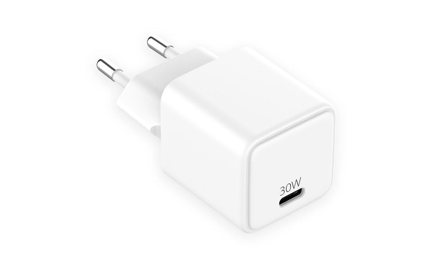 LMP Netzladegerät – 30 W, 1× USB-C, GaN, PD 3.0, PPS, weiss