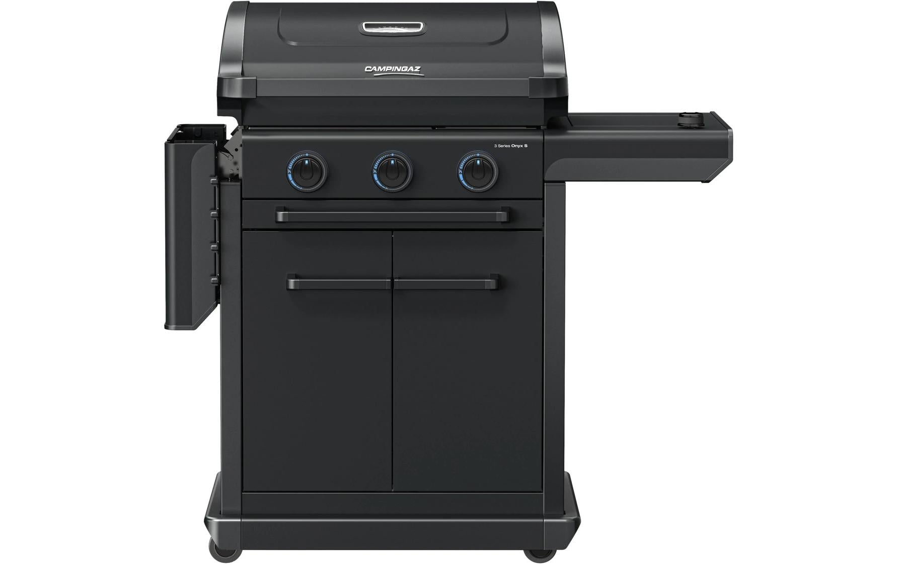 Campingaz Gasgrill 3 Series Onyx – 3 Brenner, 7500 W, Kochfläche 61×35 cm, Seitenkochstelle – schwarz