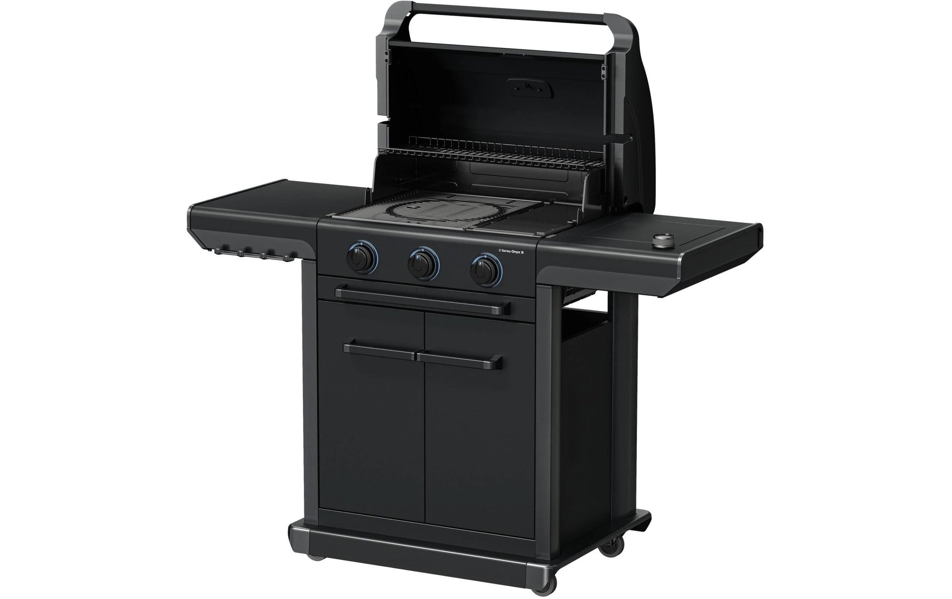 Campingaz Gasgrill 3 Series Onyx – 3 Brenner, 7500 W, Kochfläche 61×35 cm, Seitenkochstelle – schwarz