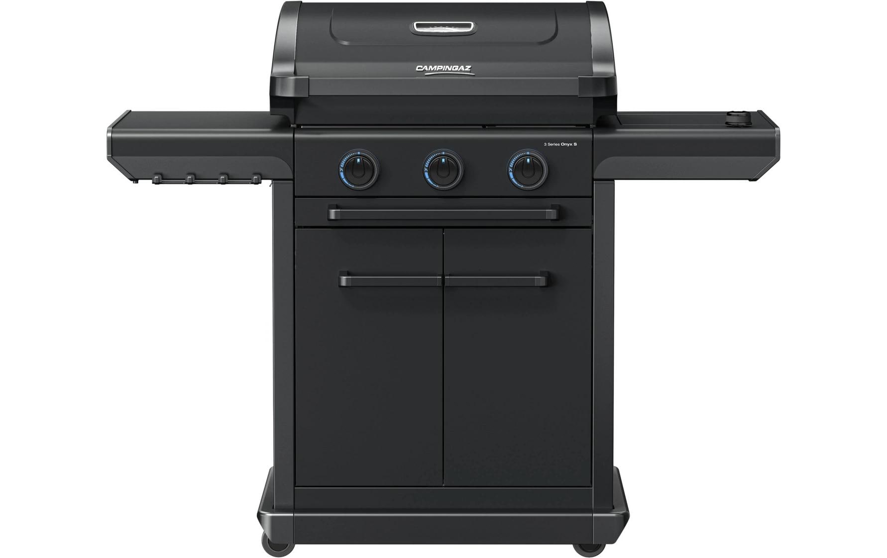 Campingaz Gasgrill 3 Series Onyx – 3 Brenner, 7500 W, Kochfläche 61×35 cm, Seitenkochstelle – schwarz