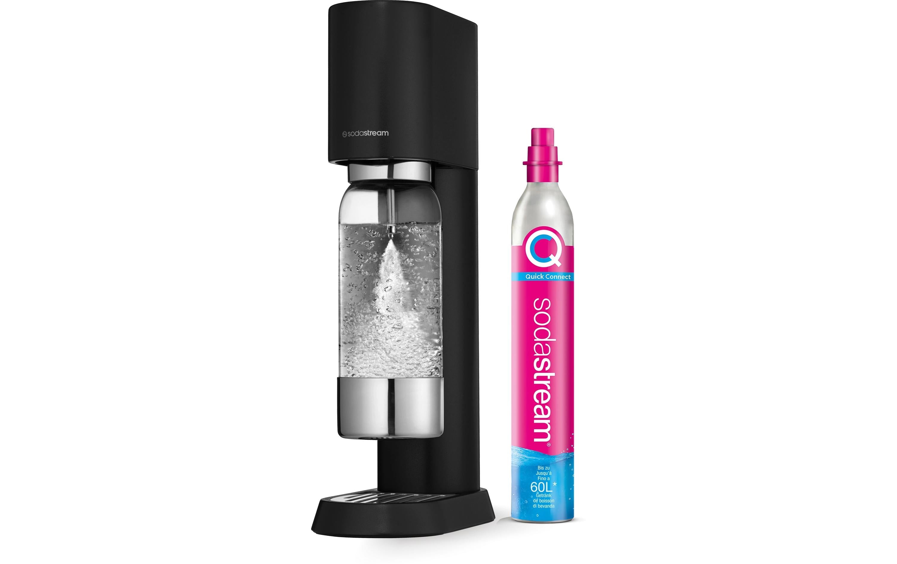 Sodastream Enso 1013611411 – Wassersprudler, 1 Flasche, Quick Connect 60 l, Schwarz