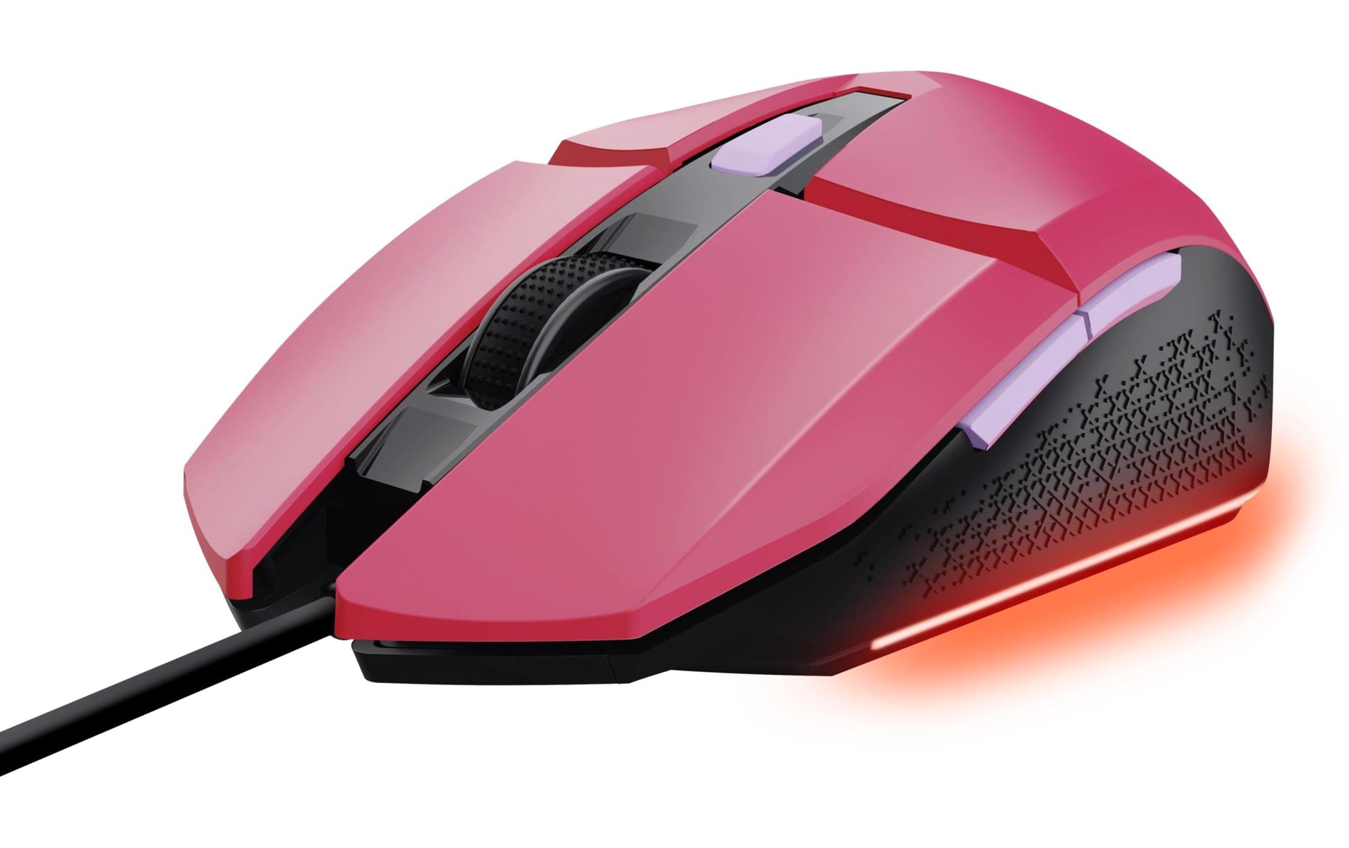 Trust GXT109 Felox – Gaming-Maus – Kabelgebunden (USB-A), 6400 DPI, Beidhändig, Pink