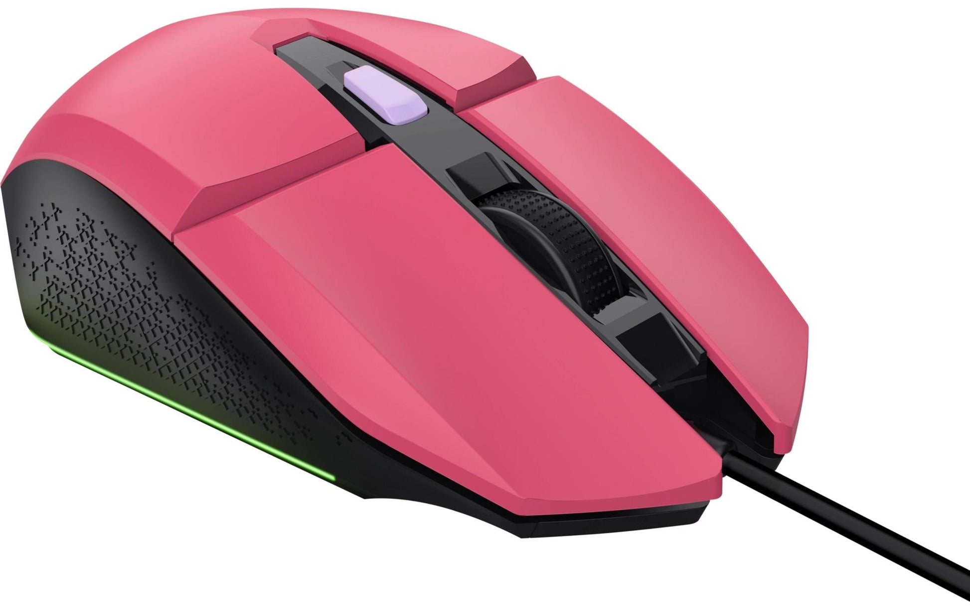 Trust GXT109 Felox – Gaming-Maus – Kabelgebunden (USB-A), 6400 DPI, Beidhändig, Pink