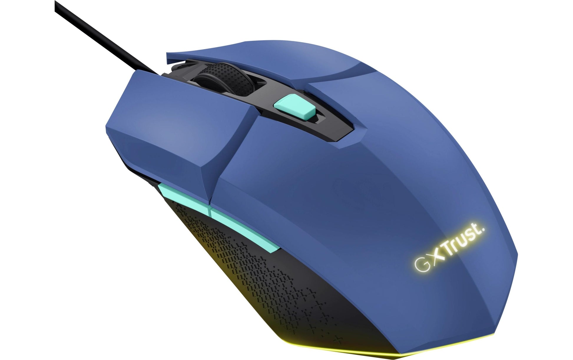 Trust GXT109 Felox – Gaming-Maus – Kabelgebunden (USB-A), 6400 DPI, RGB-Beleuchtung, beidhändig, Blau