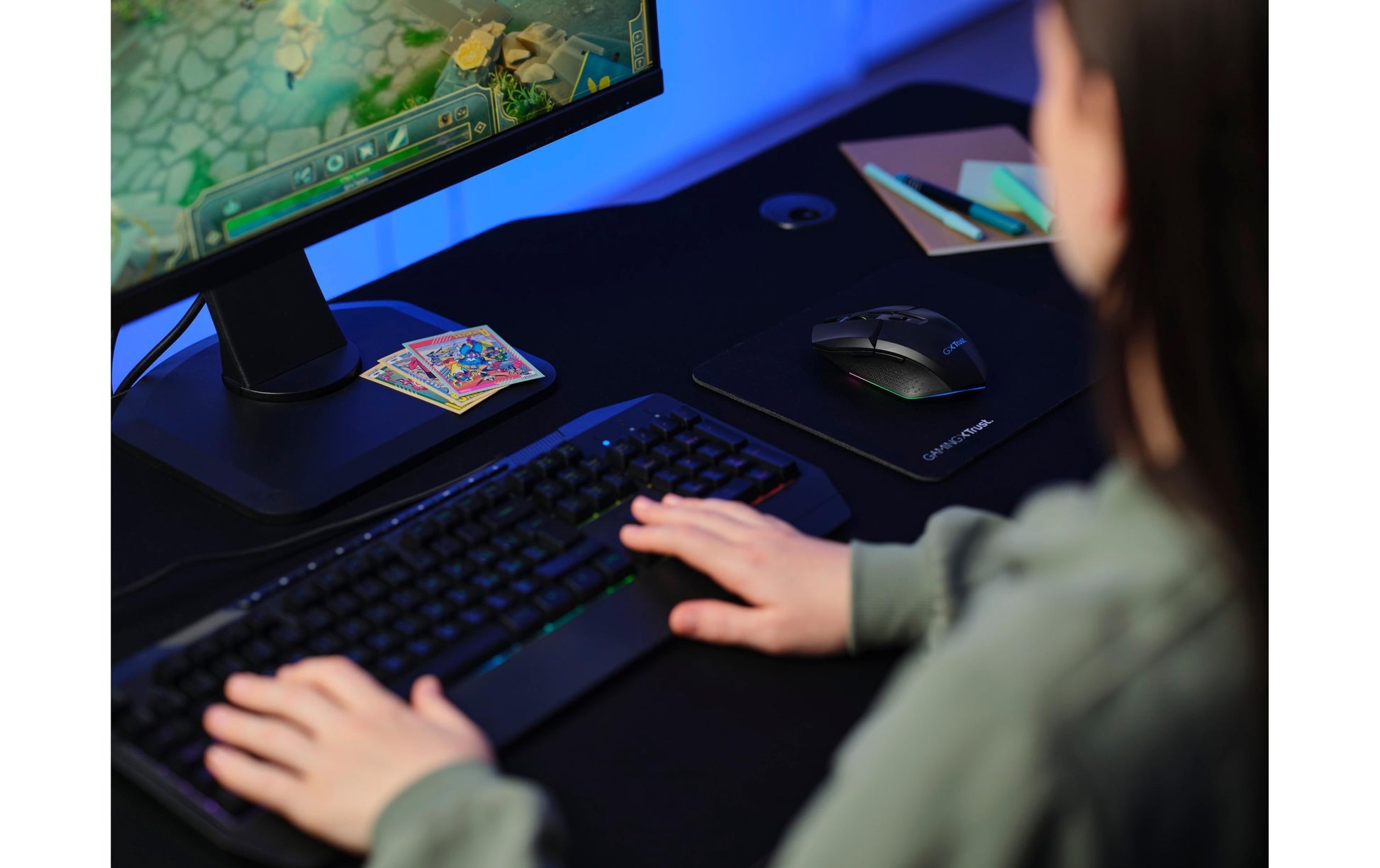 Trust GXT109 Felox – Gaming-Maus – Kabellos (2,4 GHz), 4800 DPI, RGB-Beleuchtung, Rechtshänder, Schwarz