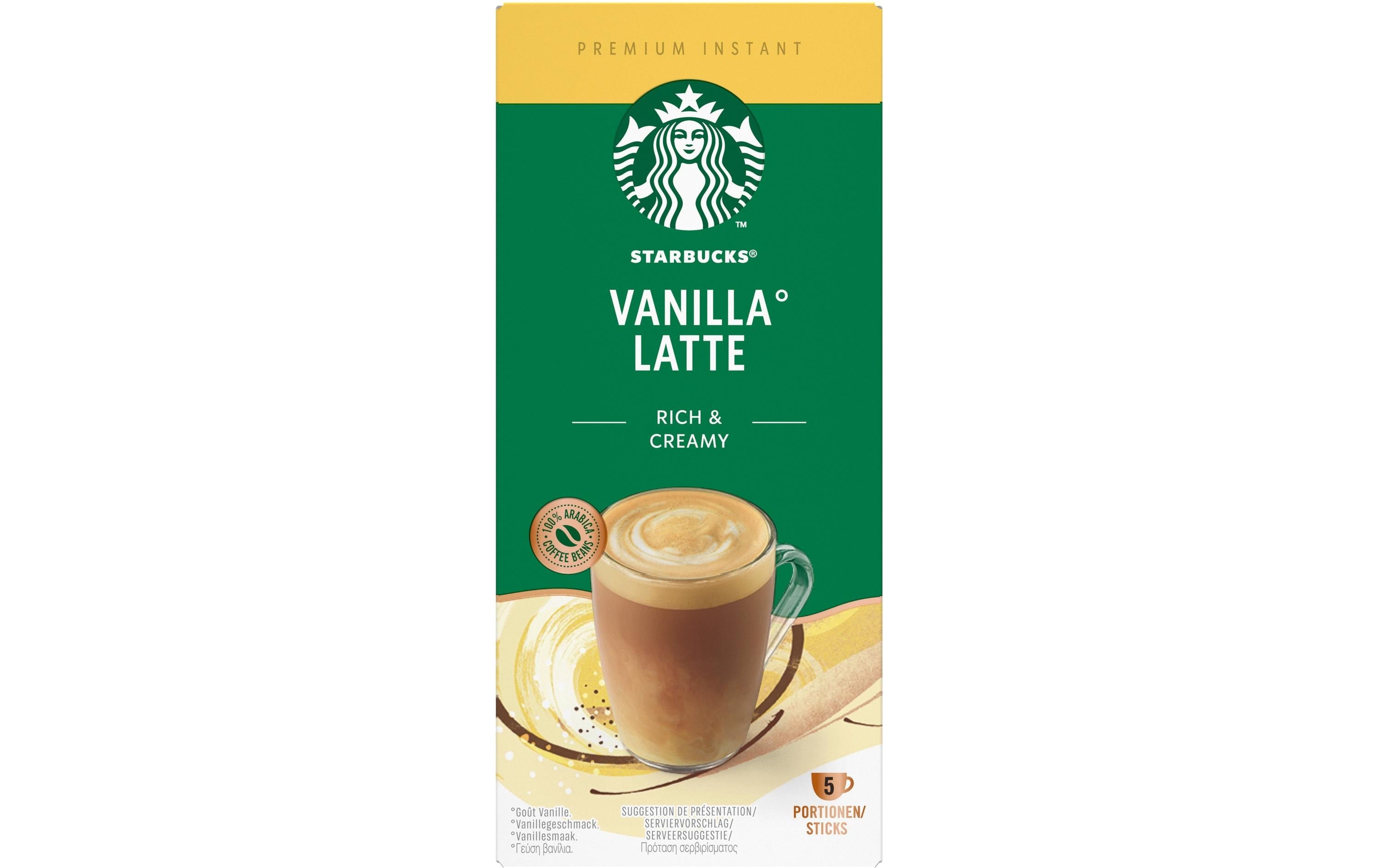 Starbucks Vanilla Latte – Instantgetränk, 5 Sticks