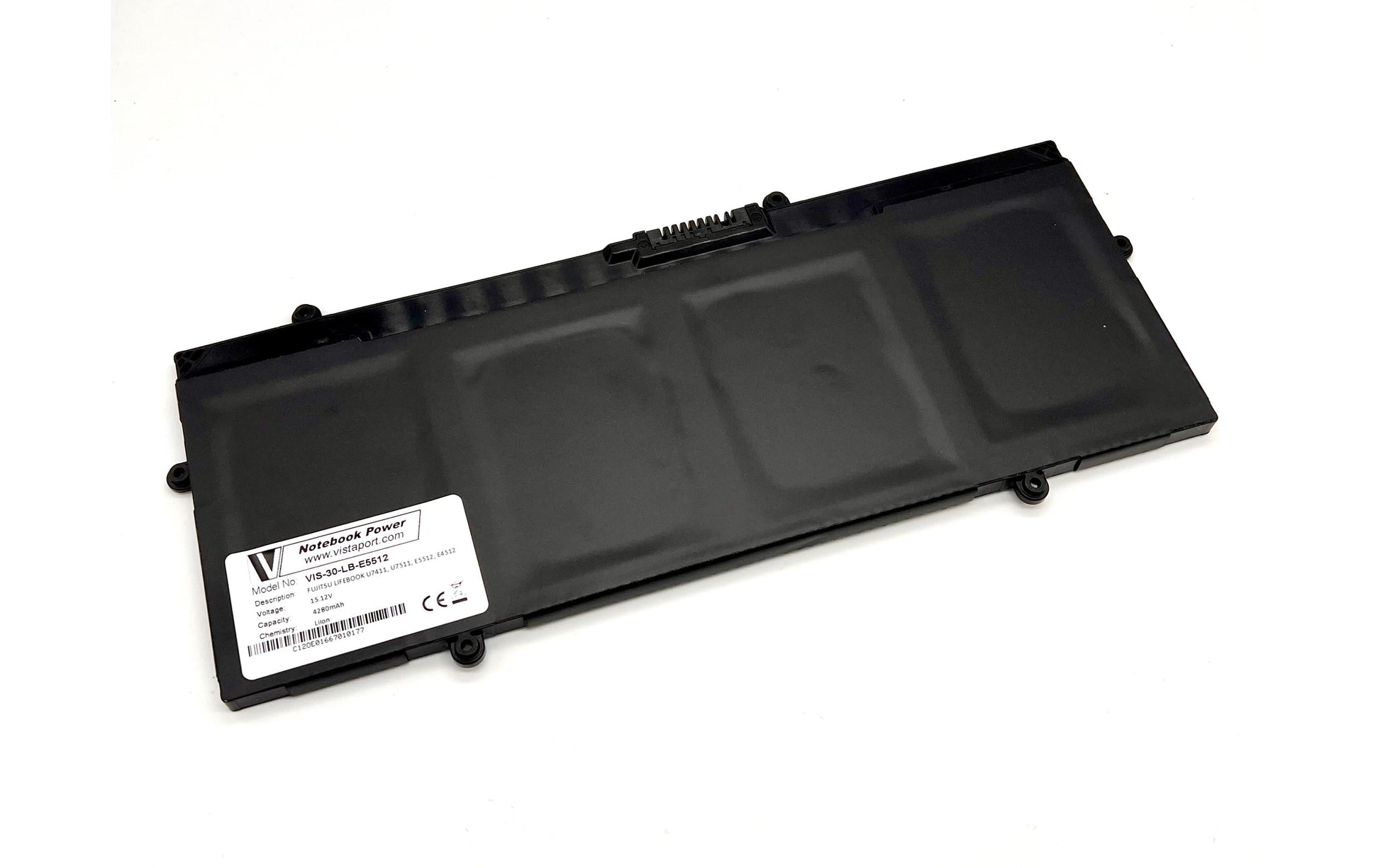 Vistaport Notebook-Akku – für Fujitsu LIFEBOOK E5512, E4512, U7512 – 65 Wh, 15,12 V (4 Zellen) – Schwarz